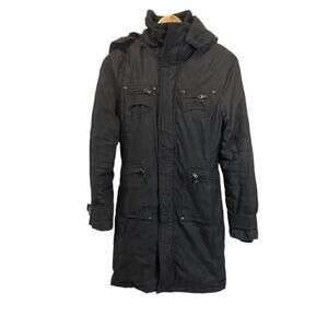 TNA Black Heavy Long Fit Faux Fur Lined Winter Jacket Coat XS